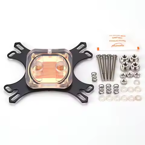 Transparent CPU Water Cooler Computer PC Cooling Radiator for Intel for AMD with Screws CPU Water Bl