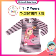 2-7Y BIRD Baju T-Shirt Budak Perempuan Muslimah Kids Girl T-Shirt H&R Top Cotton
