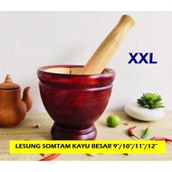 Mortar and Pestle Set Somtam Wooden Mortar and Pestle Wooden Mortar and Pestle/ Wood Mortar and Pest