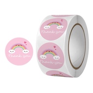 Thank You Sticker Roll Contents 500Pcs Self Adhesive Seal Label Roll Sticker Thank You 2.4Cm Round T