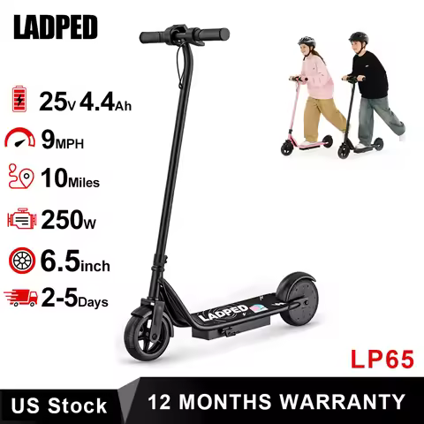Electric Scooter for Kids - 3/6/9MPH Three Speed Modes & 10Mile Max Range, 250W Motor, 6.5" Solid Ti
