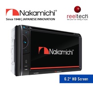 Nakamichi NA1200S 6.2" HD Screen Double Din Player | Aux, Bluetooth, USB, FM, CD and DVD | Car Playe