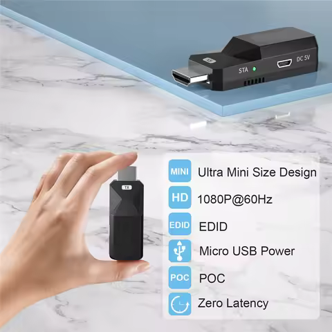 2024 50M HDMI Over IP Network Extender 1080P HDMI Transmitter by RJ45 CAT5e CAT6 LAN Extensor Like H