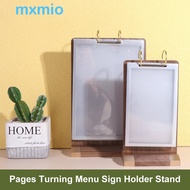 MXMIO Menu Card Holder, Loose leaf Label Holder Ads Display Stand, Multipurpose Multi page Aon-slip 