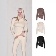 Skims CLOUDASYMMETRICLONGSLEEVETOP Asymmetric Long-Sleeved Suit