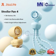 JISULIFE Stroller Fan 4 5000mAh Portable Baby Stroller Fan with Clip or Octopus Stand Fan