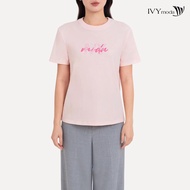 Áo thun IVY Peony Tee Áo nữ trẻ trung dạo phố IVY moda MS 57M9255