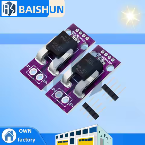 ‌ACS758 Hall-Effect Current Sensor Module - ACS758LCB-050B/100B-PFF-T 50A/100A Bidirectional High-Pr