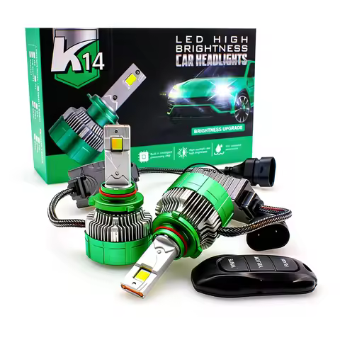 K14F Car LED Headlight 150W 12000LM Remote Control 3 Colors H1 H4 H7 H8 H9 H11 9005 9006 HB3 High Po