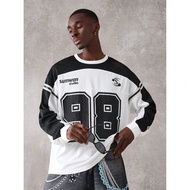เสื้อเชิ้ตออกกำลังกาย เสื้อเชิ้ตเบอร์ 98 สไตล์เรโทร แขนยาว ตาข่าย เสื้อฟุตบอลเบอร์เบอร์ ใส่ได้ทุกโอก