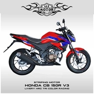 Honda CB 150R V3 Sticker Hrc Tri Color Motif / New CB150R Motorcycle Striping / CB 150 r Variation S