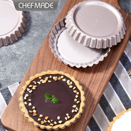 [CHEFMADE.os] 1pc/4pcs 4"Non-stick Tart Pan Round Pie Tart Mould Acuan Cheese Pizza Pan Dish Baking 