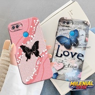 Softcase OPPO A5S/A12/ A7/A11K/OPPO F9/REALME 2 PRO Beautiful Aesthetic Butterfly Motif - Oppo Case 