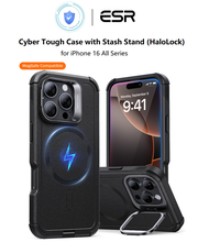 ESR เคสแข็งแรงไซเบอร์ iPhone 16 Pro Max / iPhone 16 Pro/ iPhone 16 Plus / iPhone 16พร้อมขาตั้งแบบซ่อ
