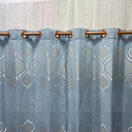 ผ้าม่านประตู ผ้าม่านหน้าต่าง สำเร็จรูปกันแสง75%-85% ปั้มห่วงตาไก่ ปักลายไทย