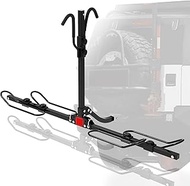 NBXPOW Bike Rack Platform Style Bike Rack, Foldable Bicycle Car Racks Smart Tilting Wobble, Adjustable Bicycle Carrier Rack Suitable for Trailer, SUV, RV, Sedan