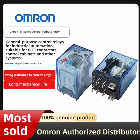Original Omron LY2N-J LY4N-J Intermediate Relay DC24V AC220V AC110V Plug-in Power Relay Industrial G