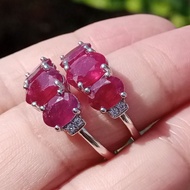 Size 51 56 Genuine Ruby Ring 92.5% Pure Silver