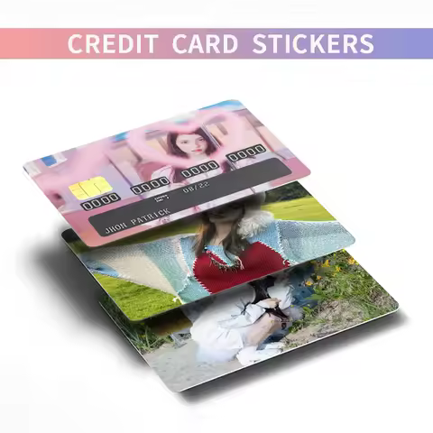 Illit Beauty-Yunah Stickers Bank Credit Card Stickers Metro-Card Skin Cover Waterproof Removable Deb