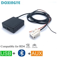 【hot】❄  DOXINGYE Car MP3 AUX USB Interface Bluetooth Changer Handsfree for 307 407 Citroen RD4