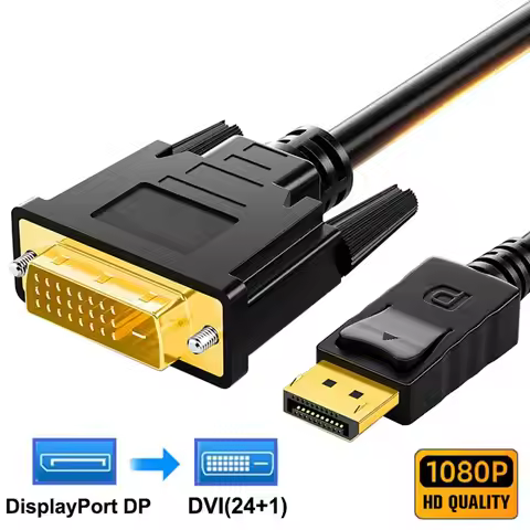 1.8m Monitor Projector DP to DVI Converter DP to DVI 24+1 Cable DisplayPort Adapter