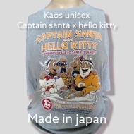 kaos unisex captain santa x hello Kitty rare ORI preloved XL