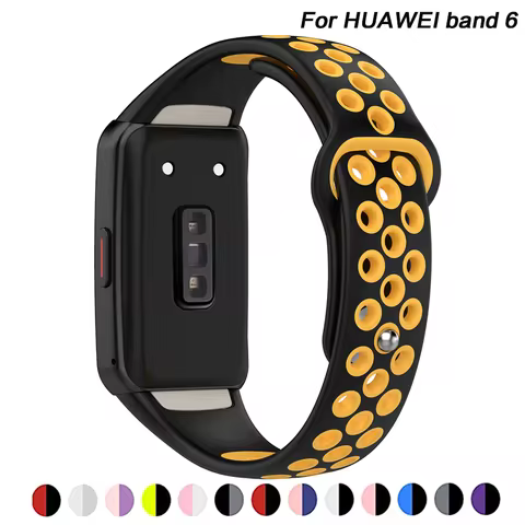 Silicone correa For Huawei Band 6 strap 6 Pro Smartwatch accessories Replacement Breathable Sport br