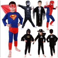 Spot Kanak-kanak Lelaki Seluar T-shirt Seluar Spiderman Batman Superhero Kostum Set Kostum Cosplay Halloween