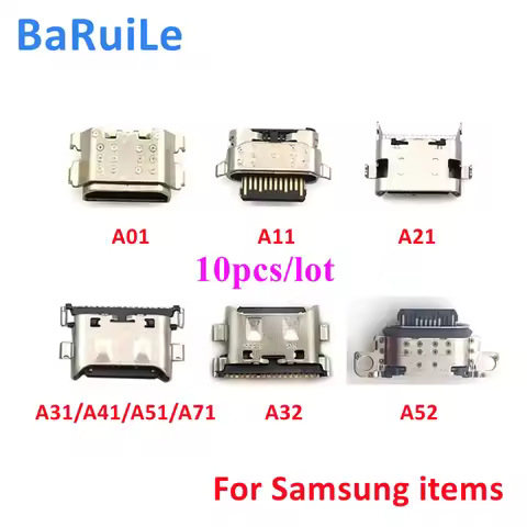 BaRuiLe 10pcs USB Charging Connector Port For Samsung A01 A10 A11 A12 A21 A20S A31 A51 A71 A32 A52 A