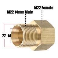 High Pressure Washer Coupler Metric M22 15mm Male to M22 14mm Female Reducer Thread Connector Hose G
