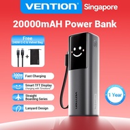Vention 100W 20000mAh Powerbank with LED Display 2 Port Charging for Laptop MacBook iPhone
