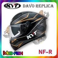 TOPI KELEDAR KYT DAVO REPLICA NFR NF-R FULL FACE HELMET Full-Face (DOUBLE VISOR)