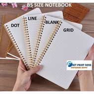 A5 , B5 size notebook grid / dot / blank / line 100 pages 1pcs