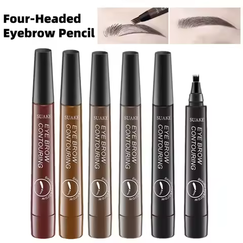 4 Fork Eyebrow Pencil long Lasting 4 Point Eyebrow Pencil 4 Prong Tip Eyebrow Pen Waterproof Liquid 