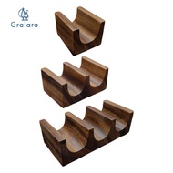 [nvnrbso] Wooden Taco Holder, Taco Plates, Divider Holder, Taco Serving Rack, Walnut Wood Sushi Tray