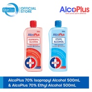AlcoPlus Red 70 Isopropyl Alcohol (500ml) + Alcoplus Blue 70 Ethyl Alcohol (500ml)