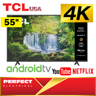 TCL 55" Android LED TV 4K UHD HDR10 55P615 Smart AI Google Assistant Dolby Vision &amp; Atmos