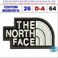 D-A64 BRAND LOGO EMBROIDERY PATCH - TH3-NORTH FACE TNF- CUSTOM EMBROIDERY'ST TESTIMONI