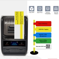 DETONGER DP23S Portable Thermal Sticker Printer Communication Cable Label Printer Thermal Barcode Printer