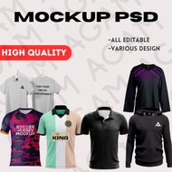 Mockup Project for Photoshop (Shirt Mockup Jersey Mockup Retro Collar Muslimah Mockup)