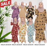 By Melia Design Baju Kurung Hot Raya 2024 moden MAWAR 3 Corak Bunga Cotton Premium raya 2024 Lembut Sulam Lace Biku