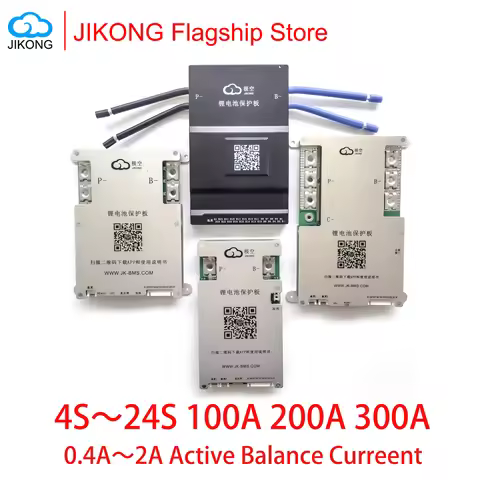 Jk Bms 3S 4S 8S 12S 13S 14S 16S 17S 20S 24S jikong Smart Bms 40A 60A 80A 100A 150A 200A Active Balan