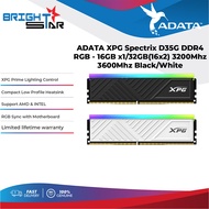 ADATA XPG Spectrix D35G DDR4 RGB (16GB (16X1)/32GB(16X2) 3200Mhz/3600Mhz - Black / White