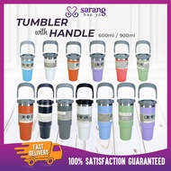 600ml & 900ml Stainless Steel Tumbler With Straw Thermos Bottle Botol Air Viral Flask Tahan Sejuk Ta