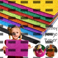 MARIER Handmade Paper, Self-adhesive Flash Colorful Glitter Foam Paper, A4 EVA Cardstock Decorations