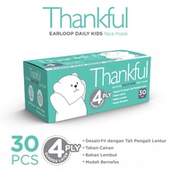 Thankful Face Mask Kids Earloop Daily 30s