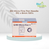 BD Micro Fine Pen Needle 31G x 8mm  100's