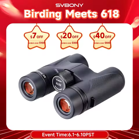 Svbony SV202 8X32/8x42/10x42/10X50 ED Binoculars IPX7 Magnesium Alloy Body long range Binoculars BAK
