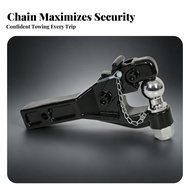 Tow Ball Hitch Heavy-Duty Trailer Connection Hook Tow Hook Hitch Glossy Finish