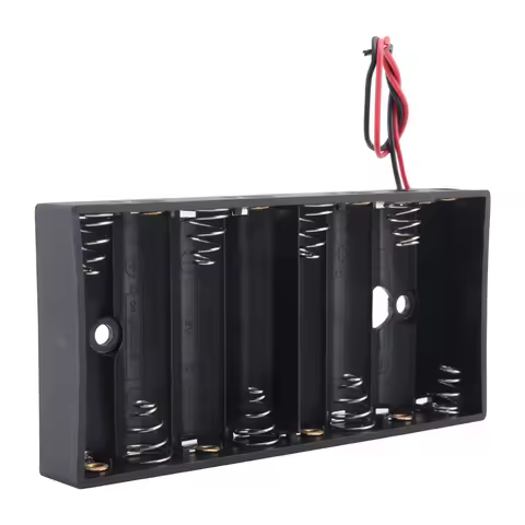 AA91 New Plastic 8 X 1.5V AA 2A CELL Battery Holder Storage Box standard 12V Case With Lead Wire